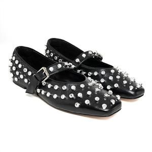 NEW VICSON women's maia crystal flats in black